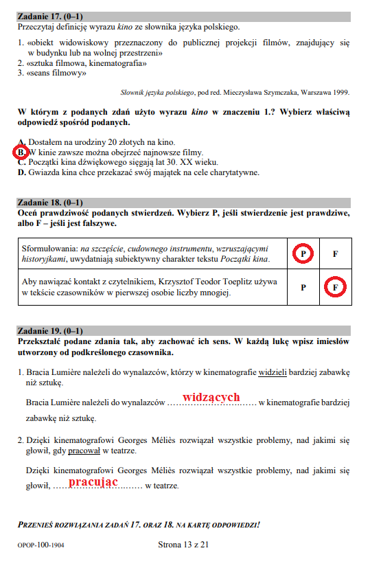 Kamienie Na Szaniec Arkusz Egzaminacyjny Egzamin ósmoklasisty. Arkusze i odpowiedzi z języka polskiego